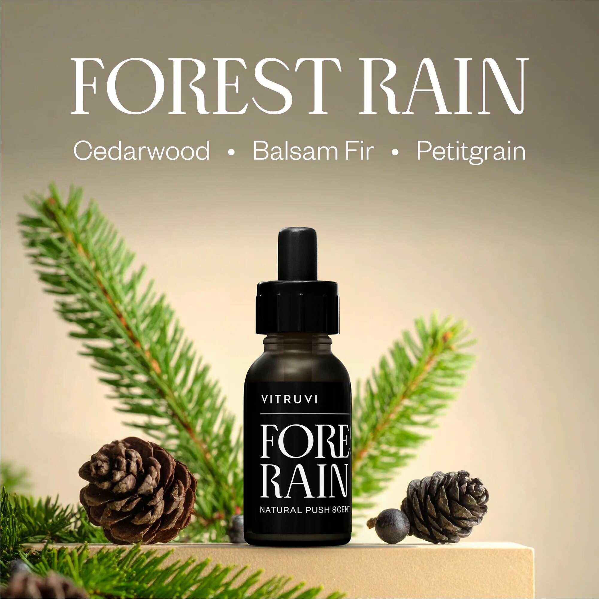 Vitruvi Сменный блок с ароматом Лесной дождь Forest Rain Push Scent Refill 15мл