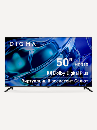 Изображение товара Телевизор Digma DM-LED50UBB40 50" LED, 4K Ultra HD, черный, смарт ТВ, Салют ТВ