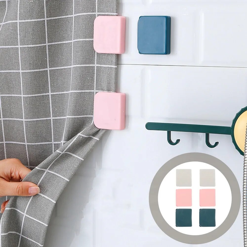 Пластиковые прищепки для ванной, 6 шт, для фиксации душевых штор в домашних условиях