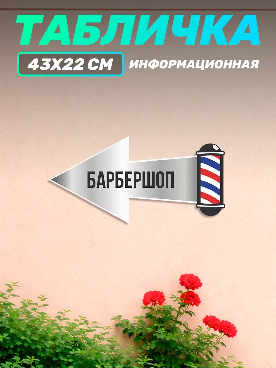 Табличка на дверь информационная Барбершоп