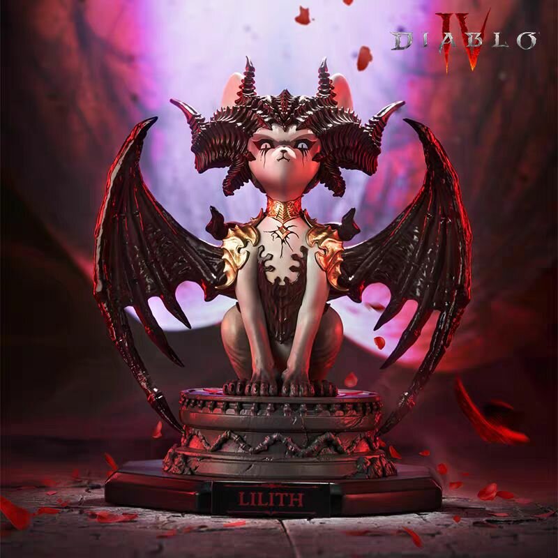 Blizzard Коллекционная фигурка "Diablo IV ", Lilith, Cat Edition (подсвечиваемая подставка),17cm