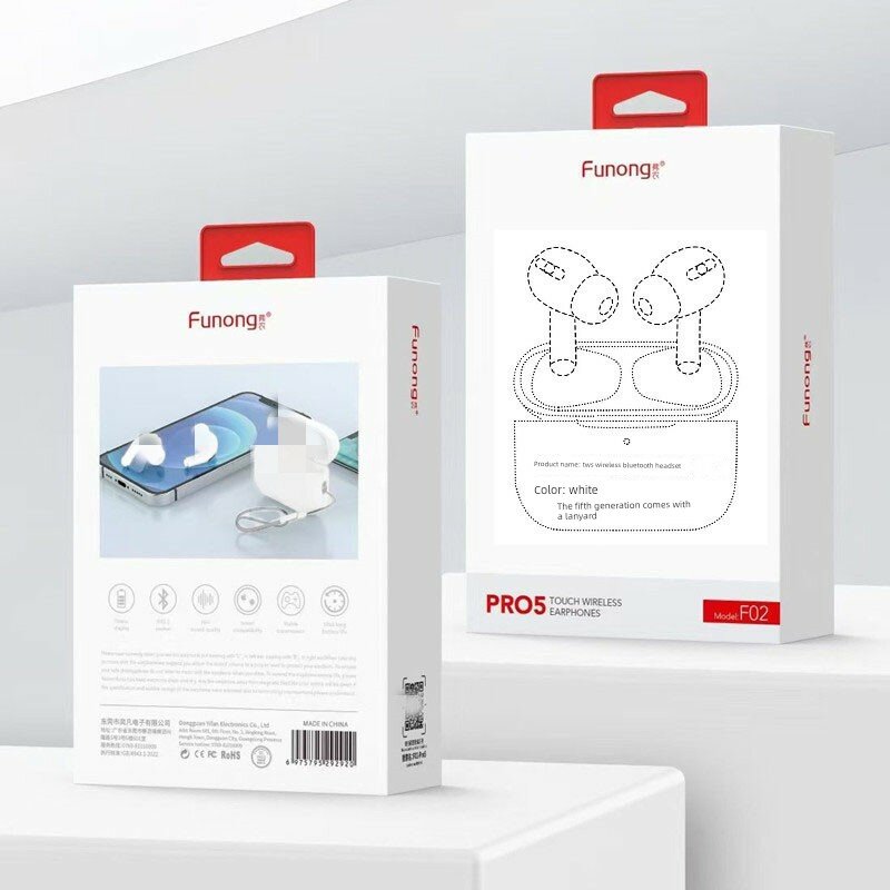 Furong F02 TWS Bluetooth Наушники С Шнуром Беспроводные Стерео Истинные Беспроводные Для Игрового Аудио