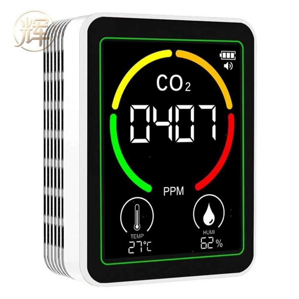 Портативный детектор CO2, измеритель температуры и влажности воздуха