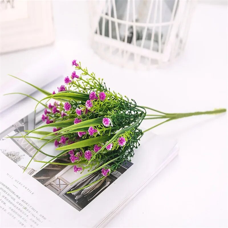 Искусственные цветы гипсофила 3 штуки Красный, rose red