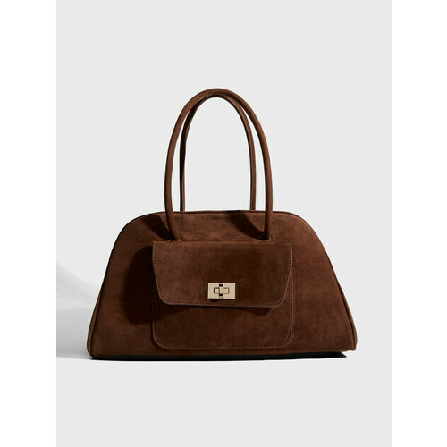 фото Сумка maison david, фактура бархатистая, коричневый