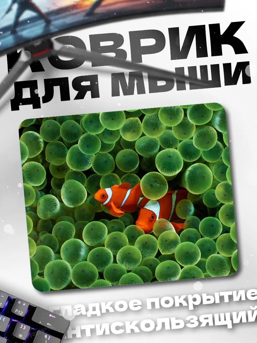 Коврик для мыши Рыба клоун в анемонах