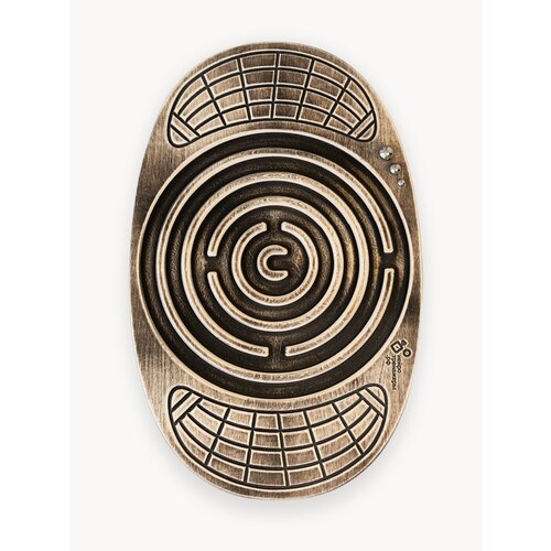 Балансборд (балансир) лабиринт мини для детей, цвет кофе