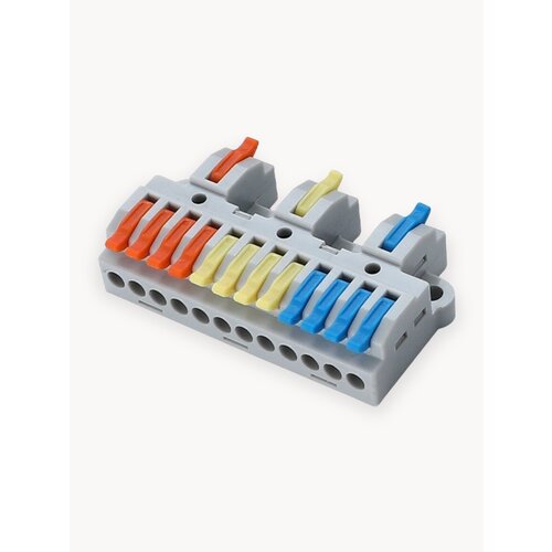 Клемма пружинная быстрозажимная СМК-222/3Р-1/4 (2 шт.)