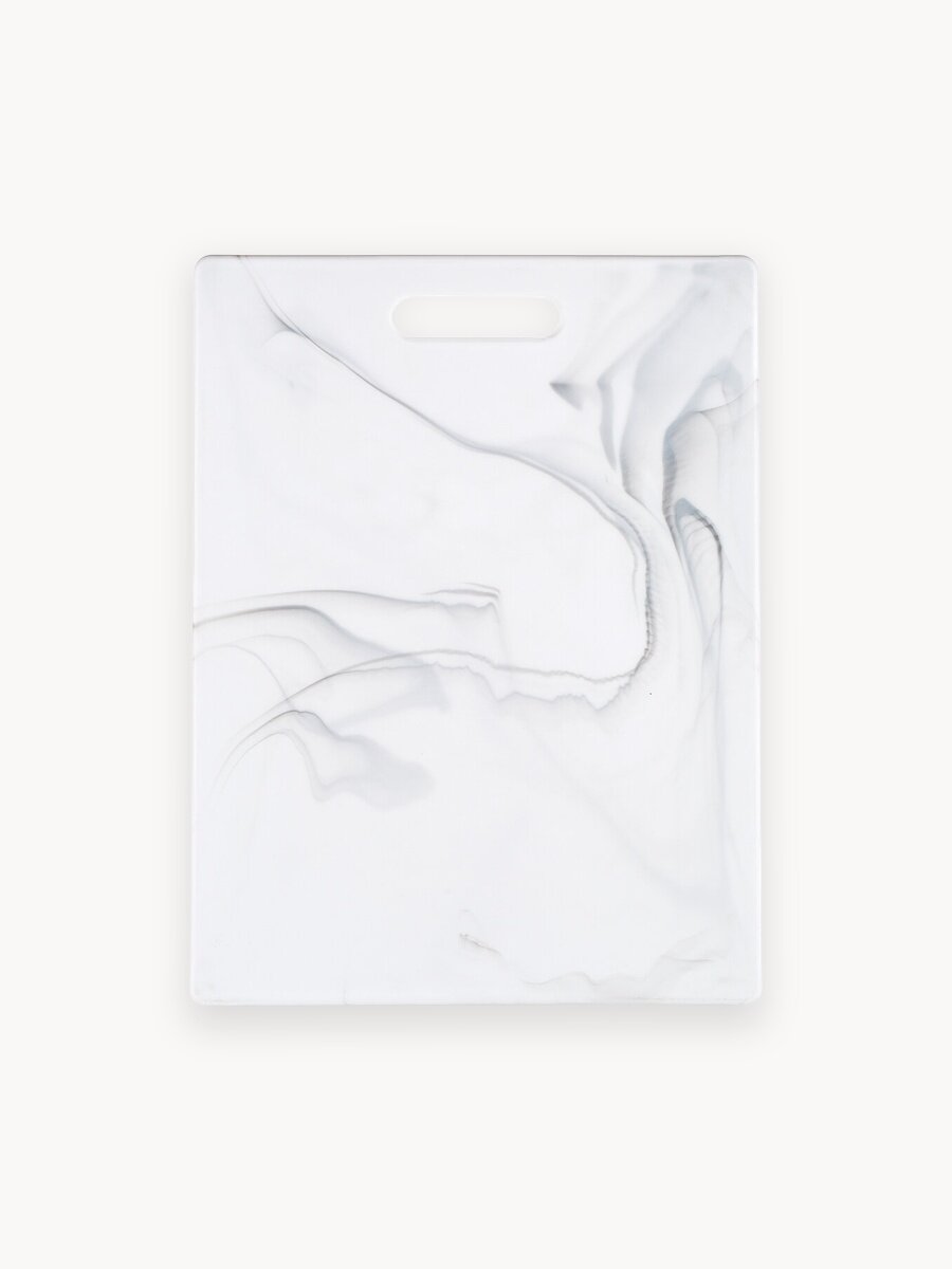 Доска разделочная MARBLE White 27,5х36,5см, ATTRIBUTE CUT.BOAR, цвет белый/мрамор