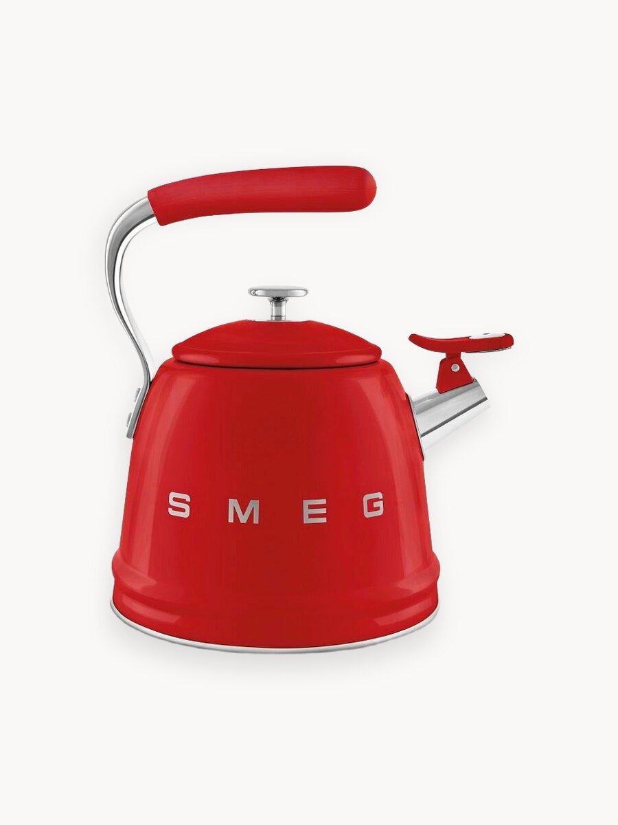 Чайник со свистком SMEG WKF01RD, красный