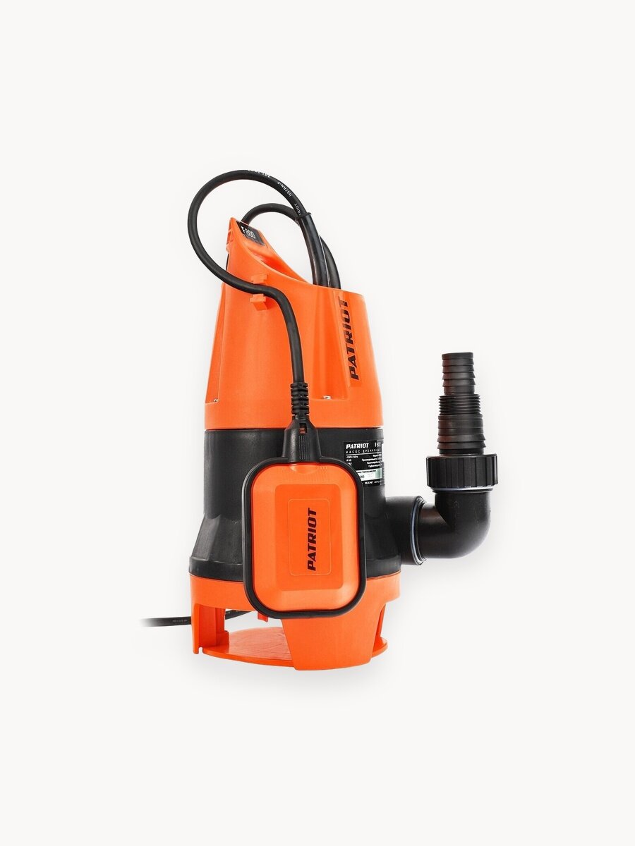 Насос дренажный PATRIOT F800, для грязной воды, пластик, центробежный механизм