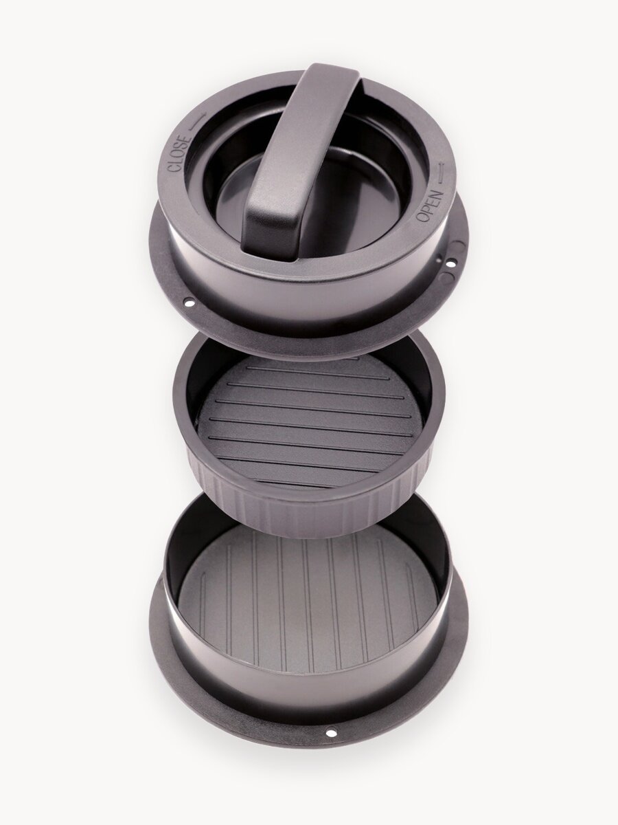 Пресс-форма для бургеров и котлет Boomshakalaka, набор, цвет чёрный