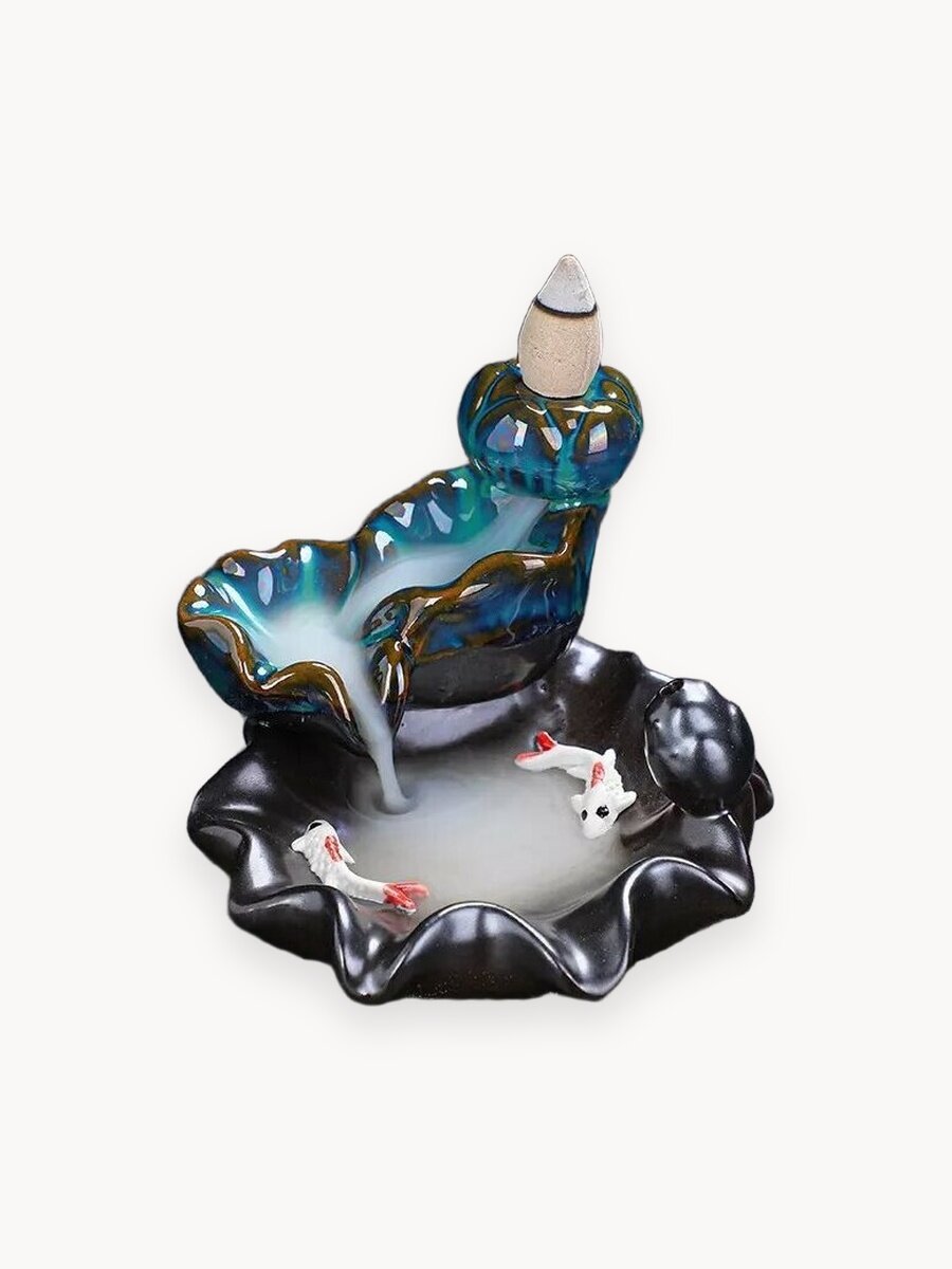 Курильница "Рыбки" подставка для палочек конусов благовоний стелющийся дым сандал