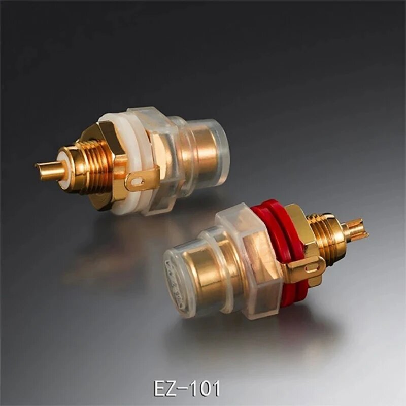 RCA разъем EZ-101, 24K золото, комплект 1pair