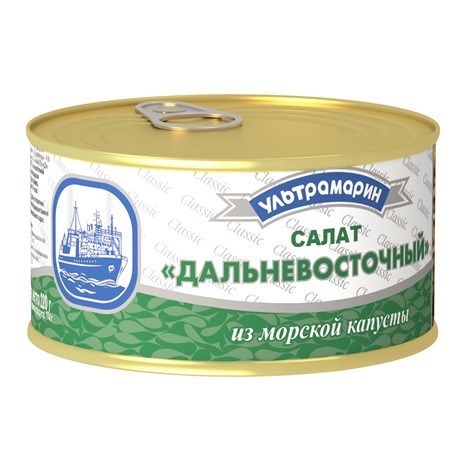 Ультрамарин Салат из морской капусты, с ключом, 220 г