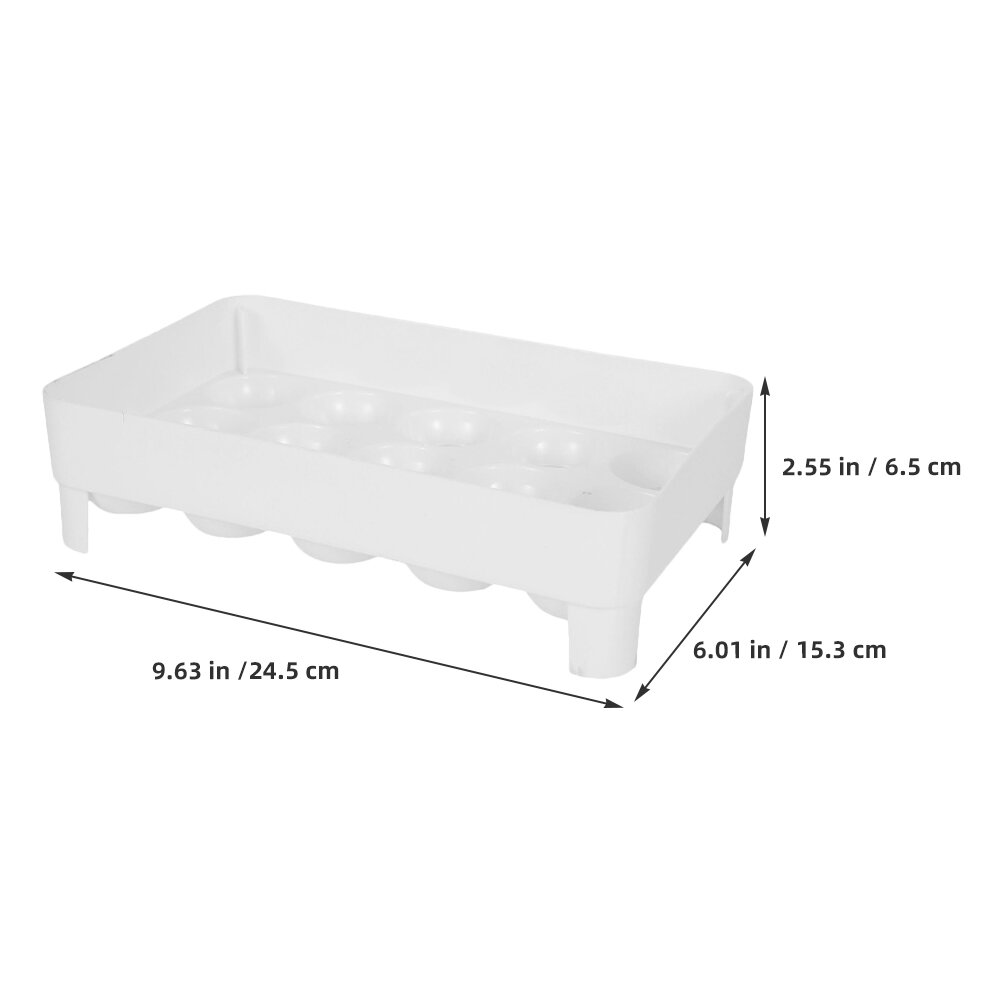 Подставка Для Яиц Из Пластика Белого Цвета Размер 24.50X15.30X6.50Cm