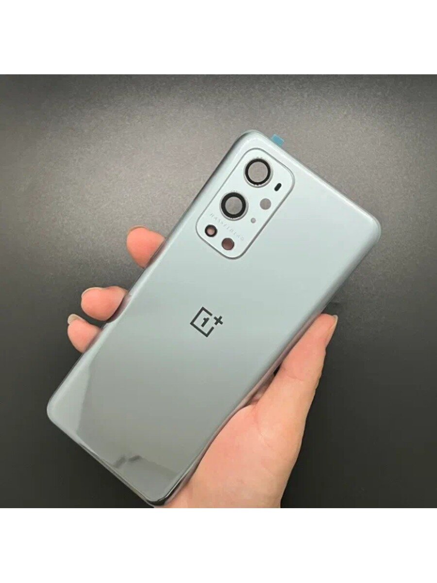 Задняя крышка для смартфона Oneplus 9Pro / со стеклом камеры серебряная- Премиум