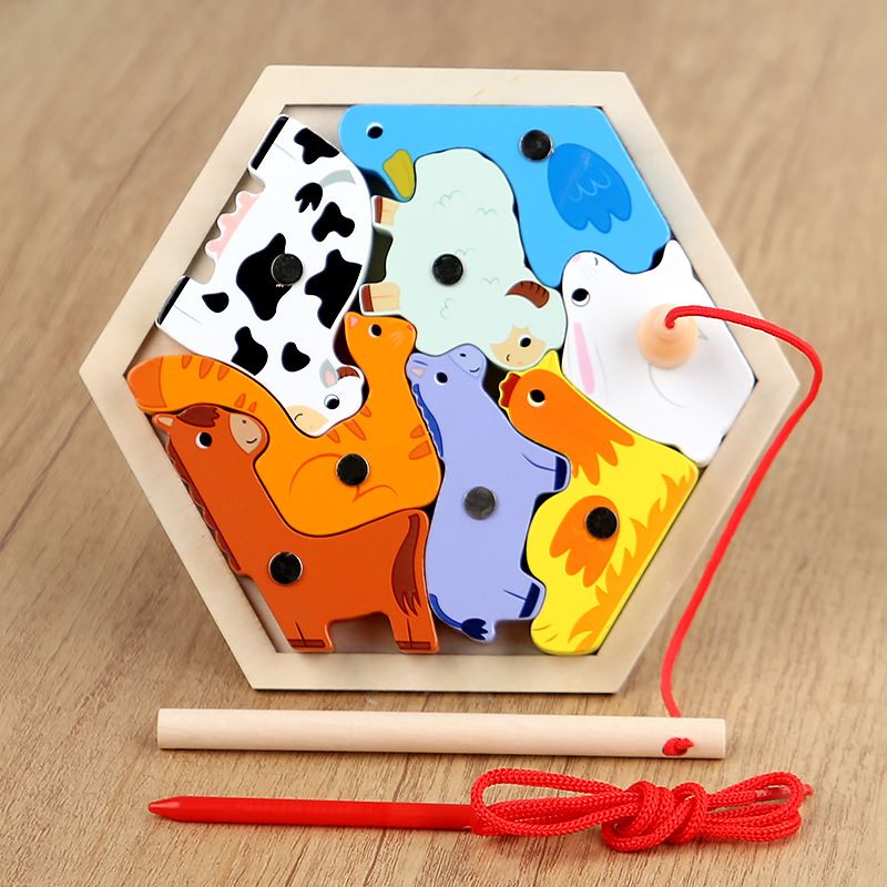 Деревянный 3D пазл для детей 4-6 лет