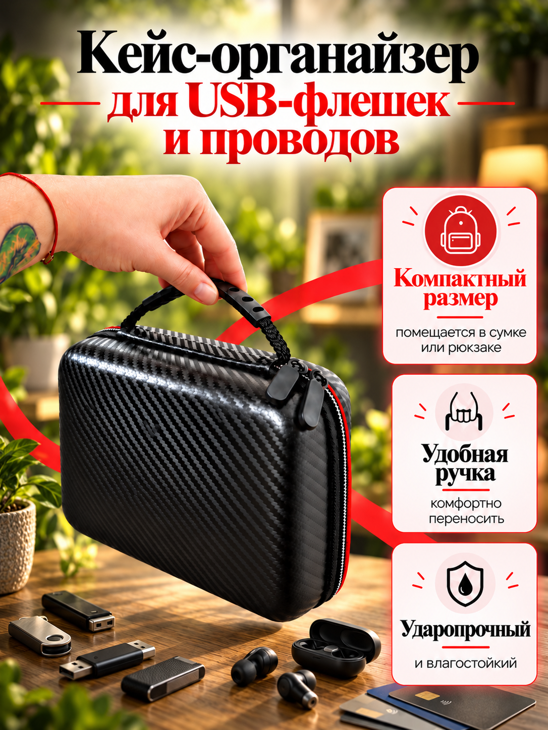 Чехол органайзер кейс для флешек
