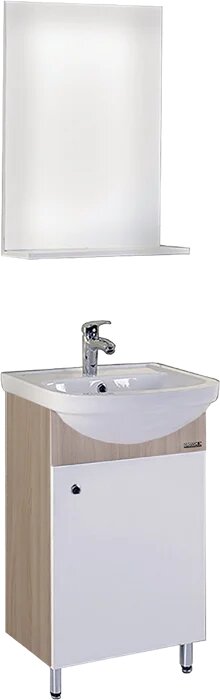 Мебель для ванной комнаты Grossman Eco Line Эко 52 3 в 1, дуб сонома, белая