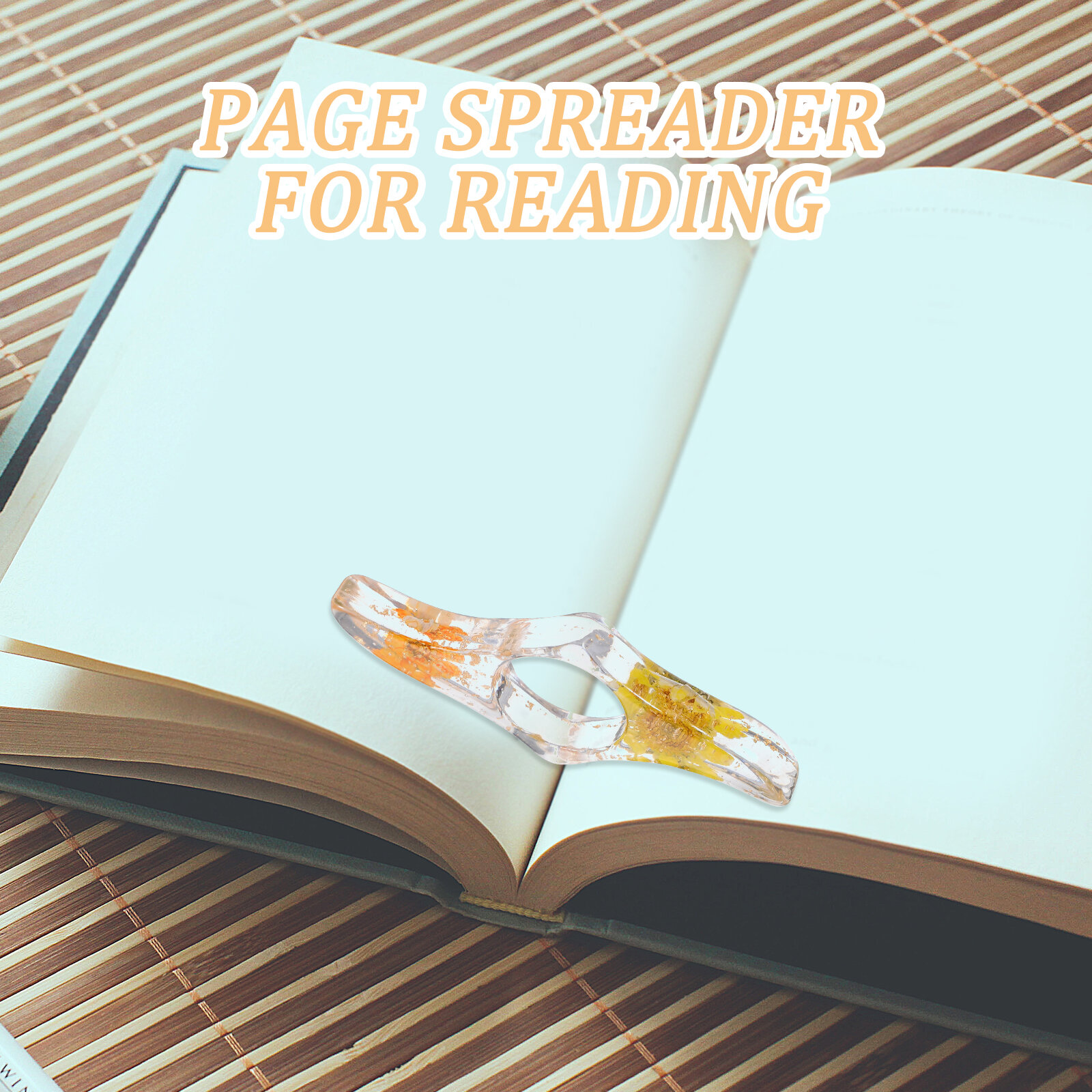 Держатель Страниц Книги Оранжевый Аксессуар Для Чтения 8.50X3.50X0.90Cm
