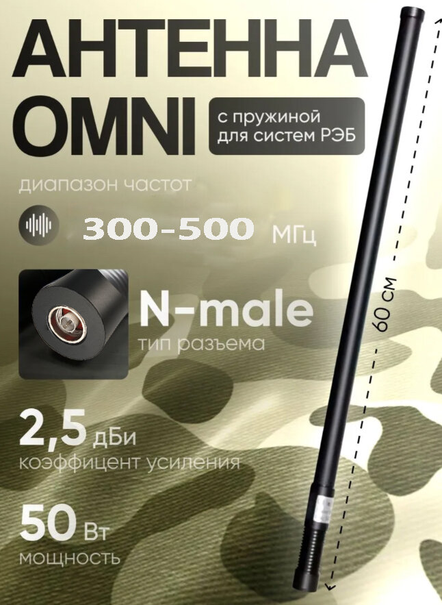 Антенна 300–500 МГц широкополосная для совместимого радиооборудования, антенна для радиосистем