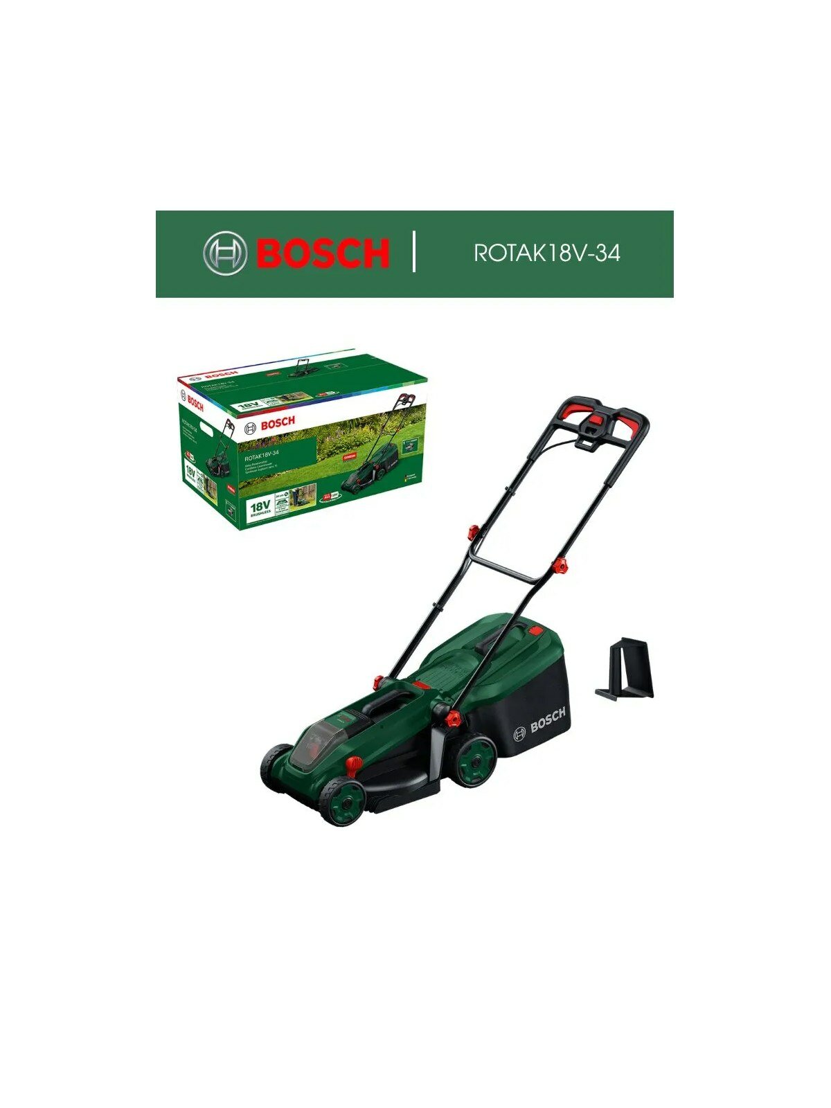 Аккумуляторная газонокосилка Bosch ROTAK18V-34,18, без АКБ и ЗУ арт. 06008B9N01