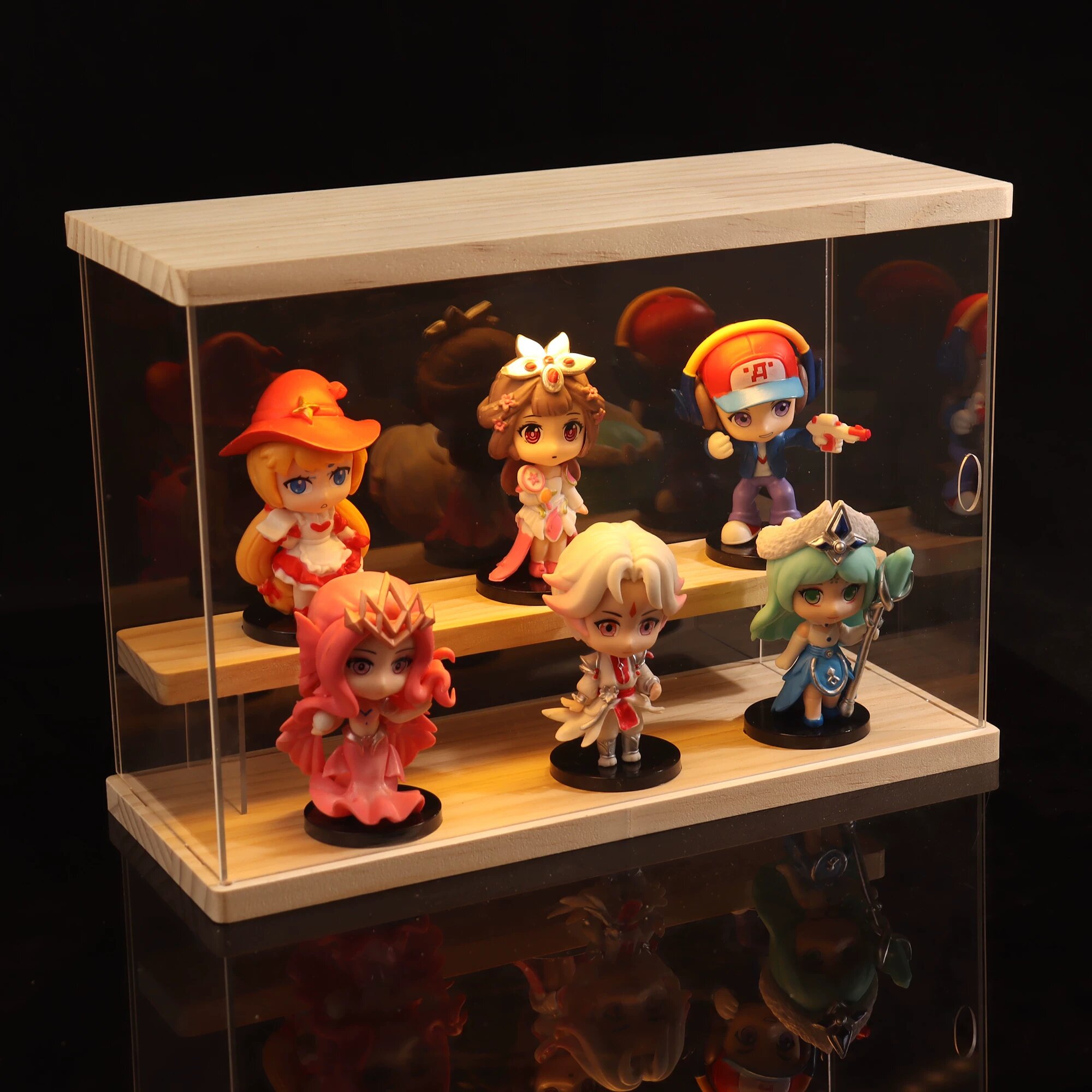 Набор фигурок Honor of Kings B 6шт Дажы Цайвэньцзи Чжугэ Лян PVC фигурки подарок мальчикам и девочкам с подсветкой
