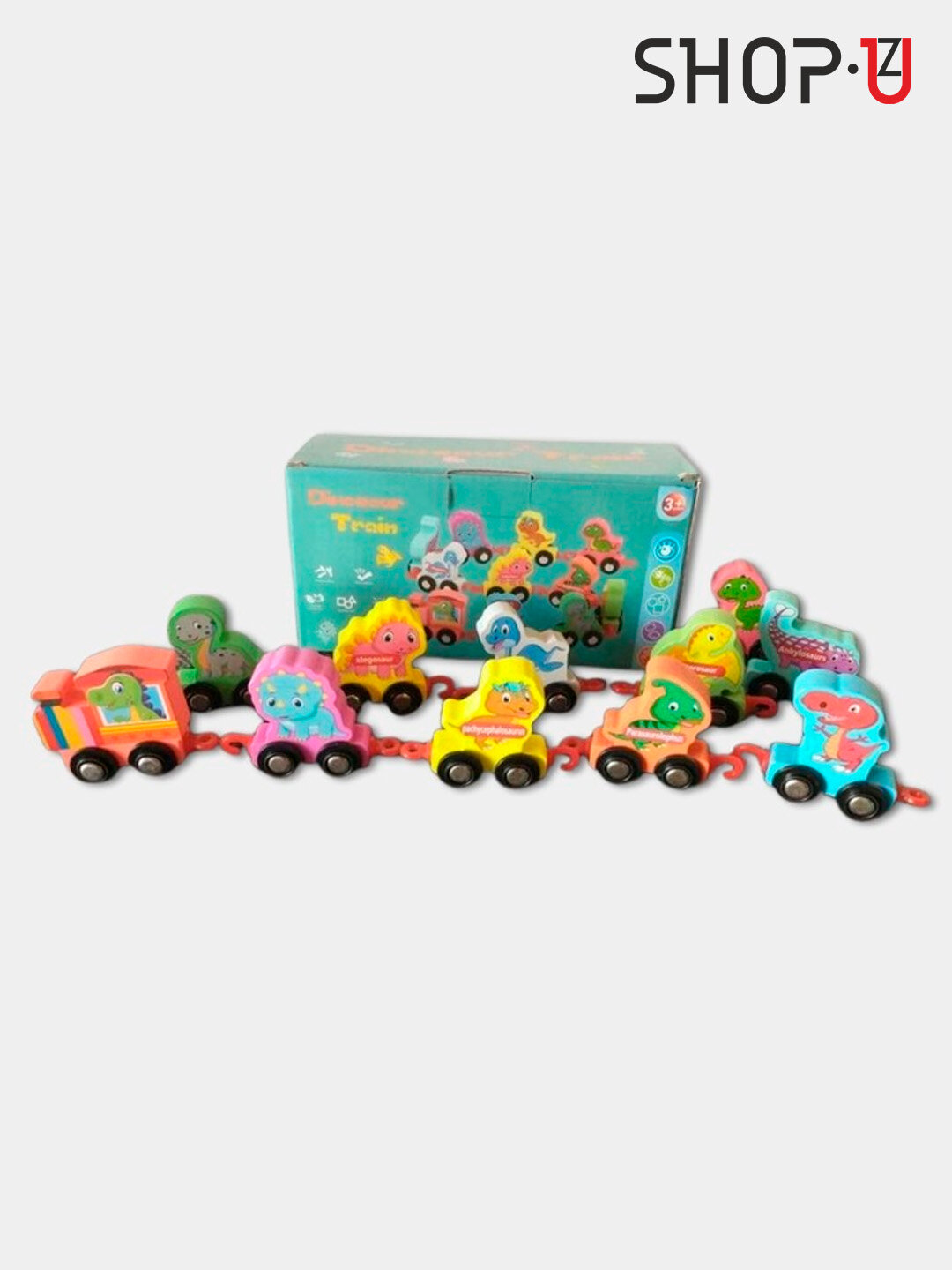 Магнитный поезд, игрушка, обучающая цифрам и цветам с помощью геометрических фигур