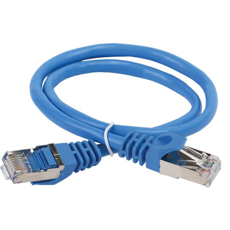 ITK Коммутационный шнур (патч-корд) кат.5E FTP LSZH 1м синий, IEK PC03-C5EFL-1M (1 шт.)
