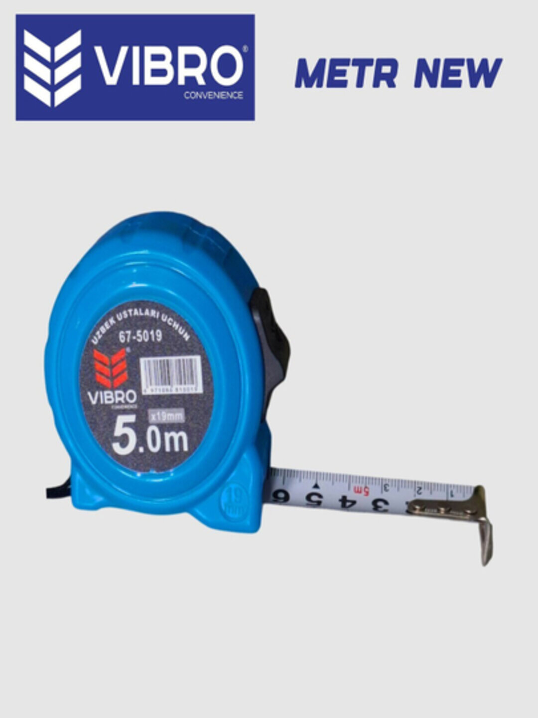 Рулетка Vibro "Метр", измерительная, с фиксатором, стальная лента Vibro Метр 3м