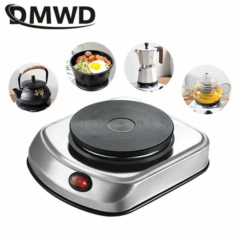 DMWD Электрическая настольная плита 019c2bb3c56674f99ae7ce298d6b16fb, черный, серый металлик