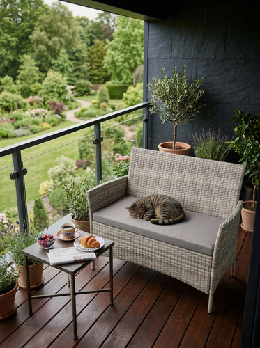 Изображение товара Диван 2-х местный из искусственного ротанга Киото диван-2 (Kioto sofa-2), серый