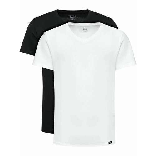 фото Футболка lee men twin pack crew, размер xxl, черный/белый