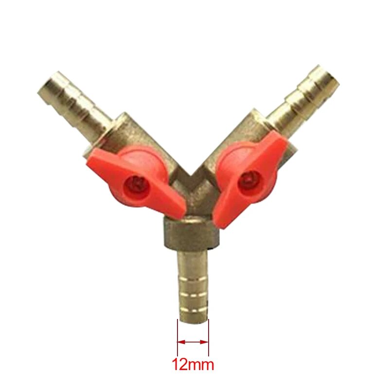 Трехходовой шаровой кран brass 6/8/10 мм xmshxltd 12mm-3way