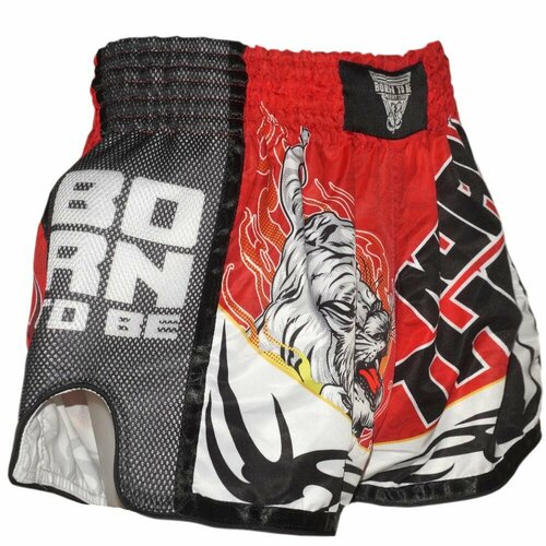 фото Трусы боксерские born to be muaythai базовая коллекция, размер m, красный, черный