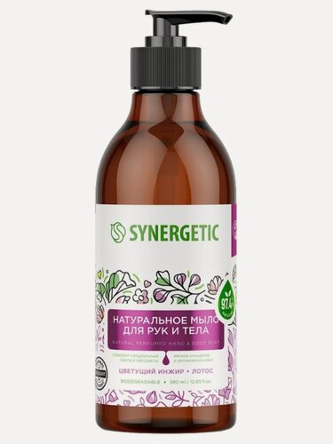 Изображение товара Жидкое мыло Synergetic Цветущий инжир и лотос, 380 мл