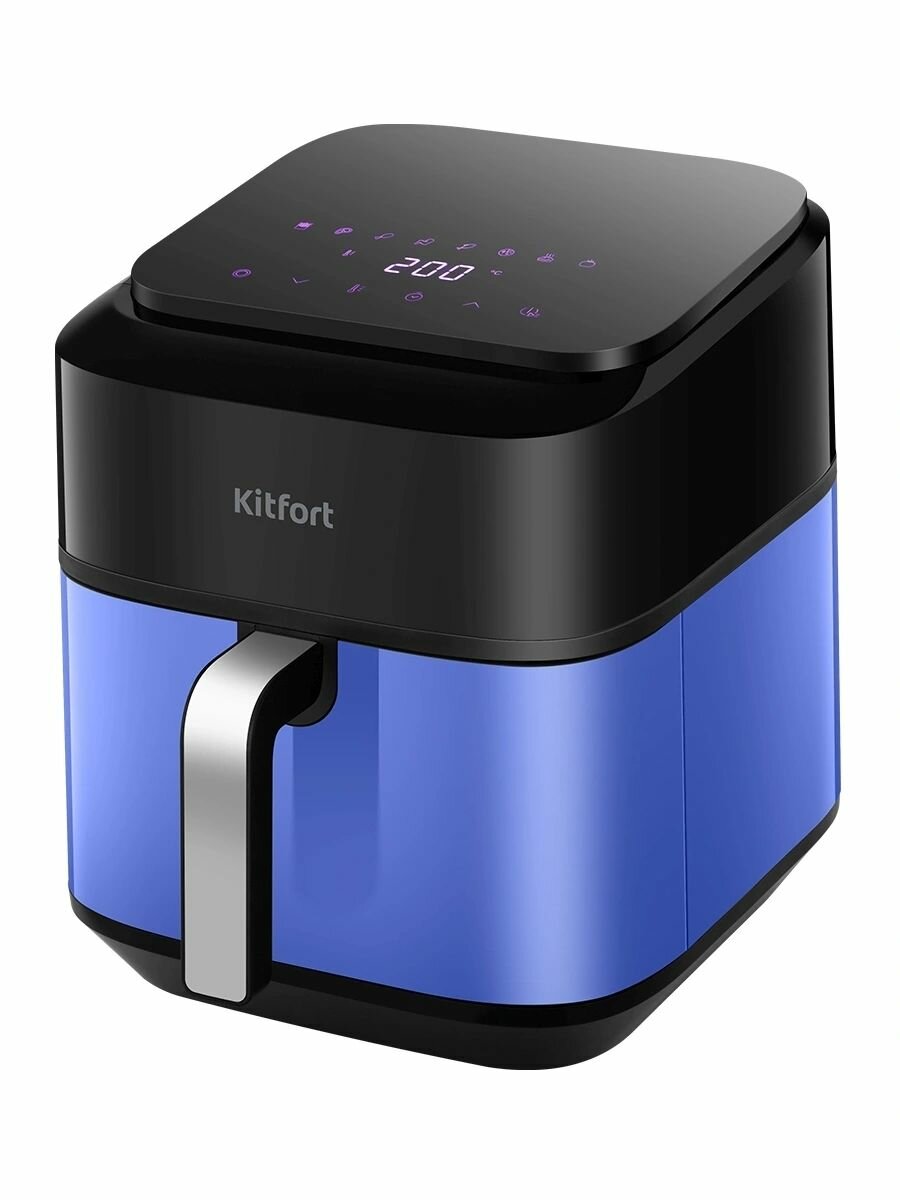 Аэрогриль Kitfort КТ-2263 6.3л 1800Вт синий/черный AirGril Kitfort КТ-2263 6.3L 1800W blue/black