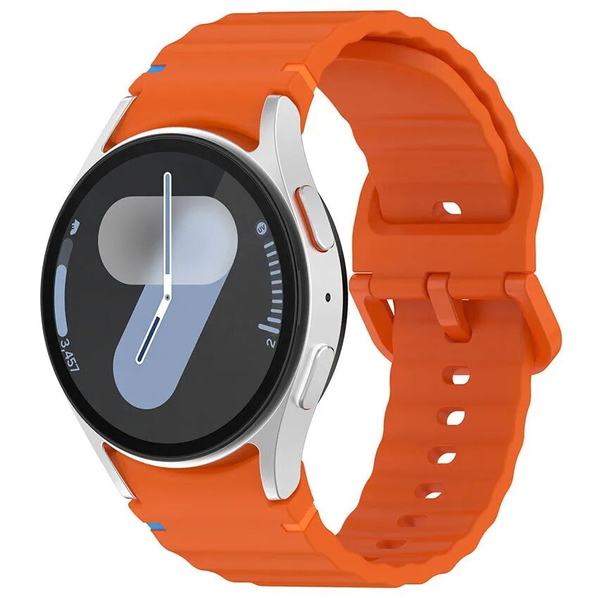 Силиконовый ремешок с красочной пряжкой и волнистым рисунком для Samsung Galaxy Watch 7