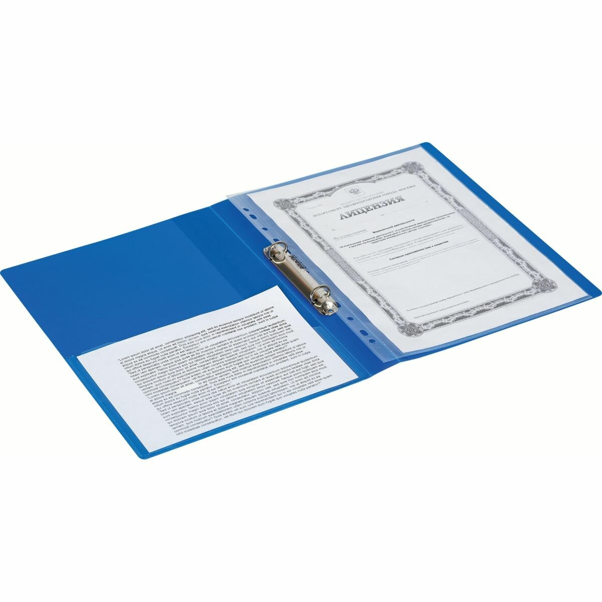 Папка на 2-х кольцах Attache (А4, корешок 32мм, кольца d=17мм, до 150л.) синяя