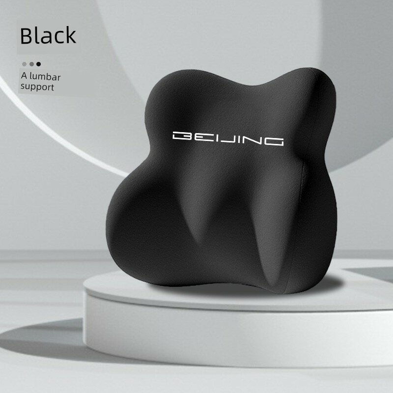 Роскошная подпорка для поясницы из пены памяти для автомобилей Beijing BJ30/BJ60/BJ80/BJ20/BJ90 — черная, 1 шт.