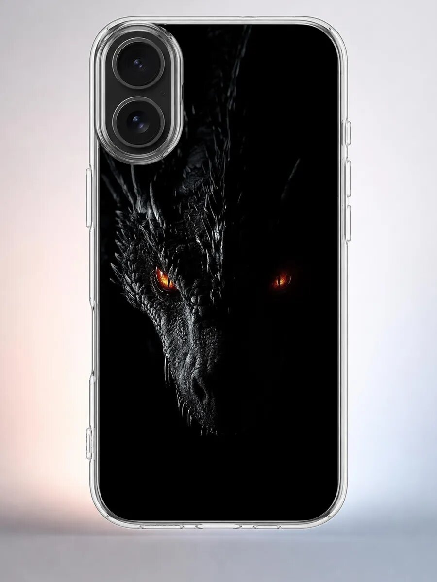 Чехол iPhone 16 дракон глаза силиконовый
