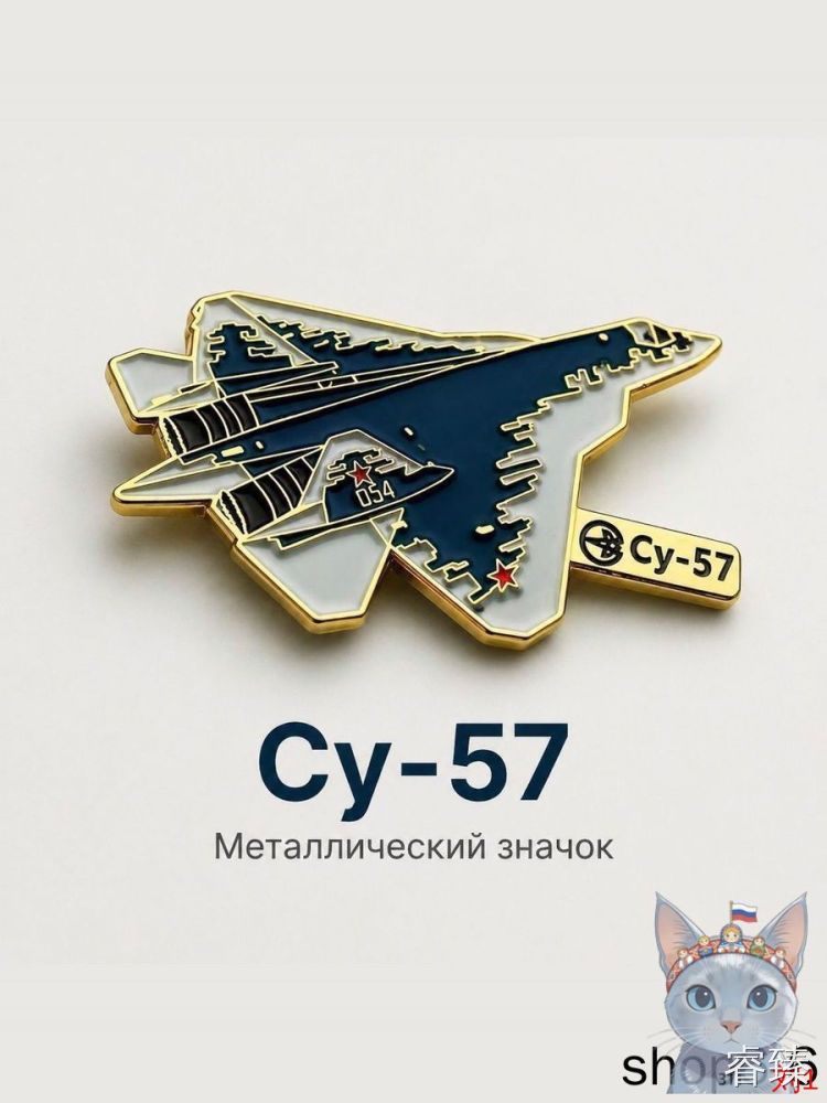 Значок Су-57, авиационный сувенир