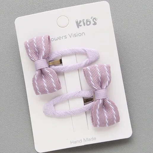 Детские зажимы для волос Kings lovely 2 шт. Розовый, 6 purple stripe