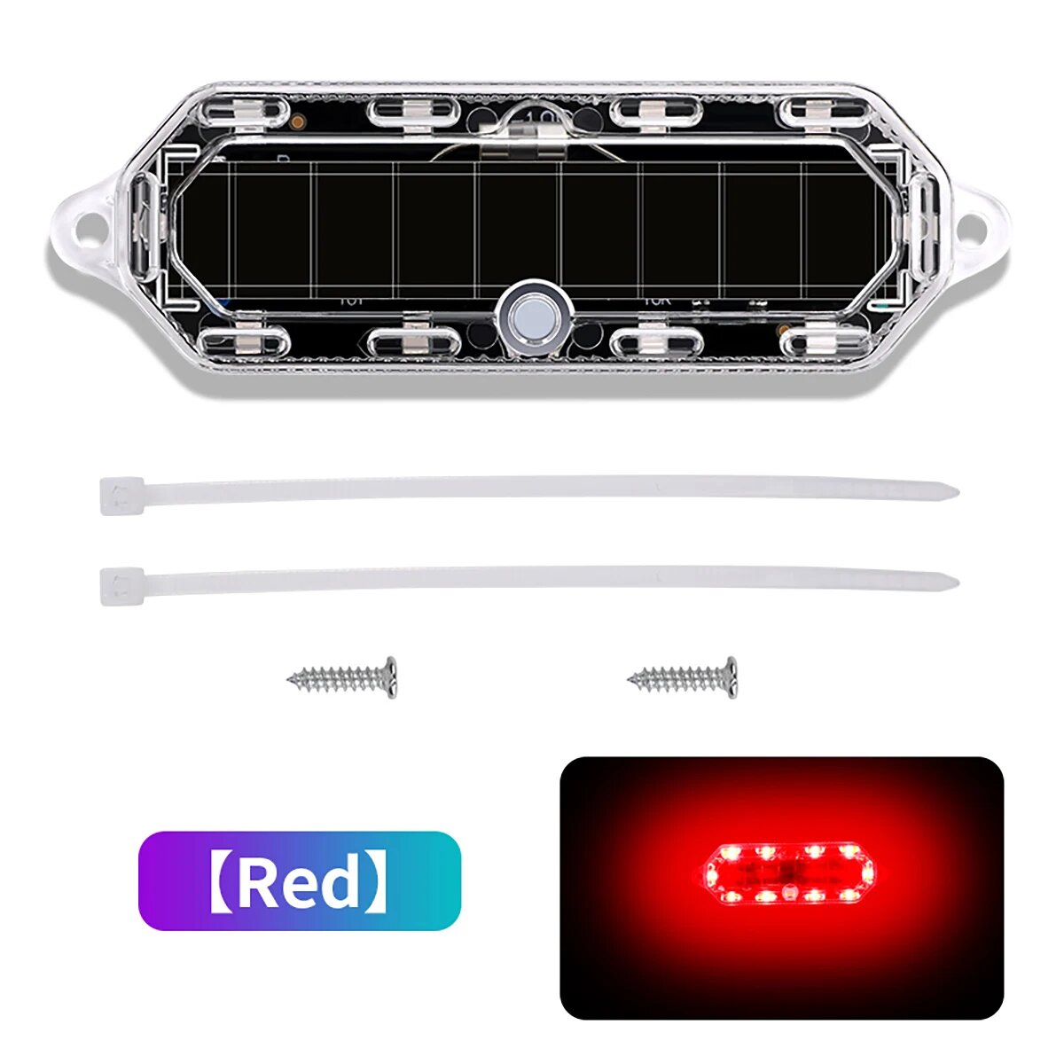 Солнечный мигающий фонарь RED для мотоцикла