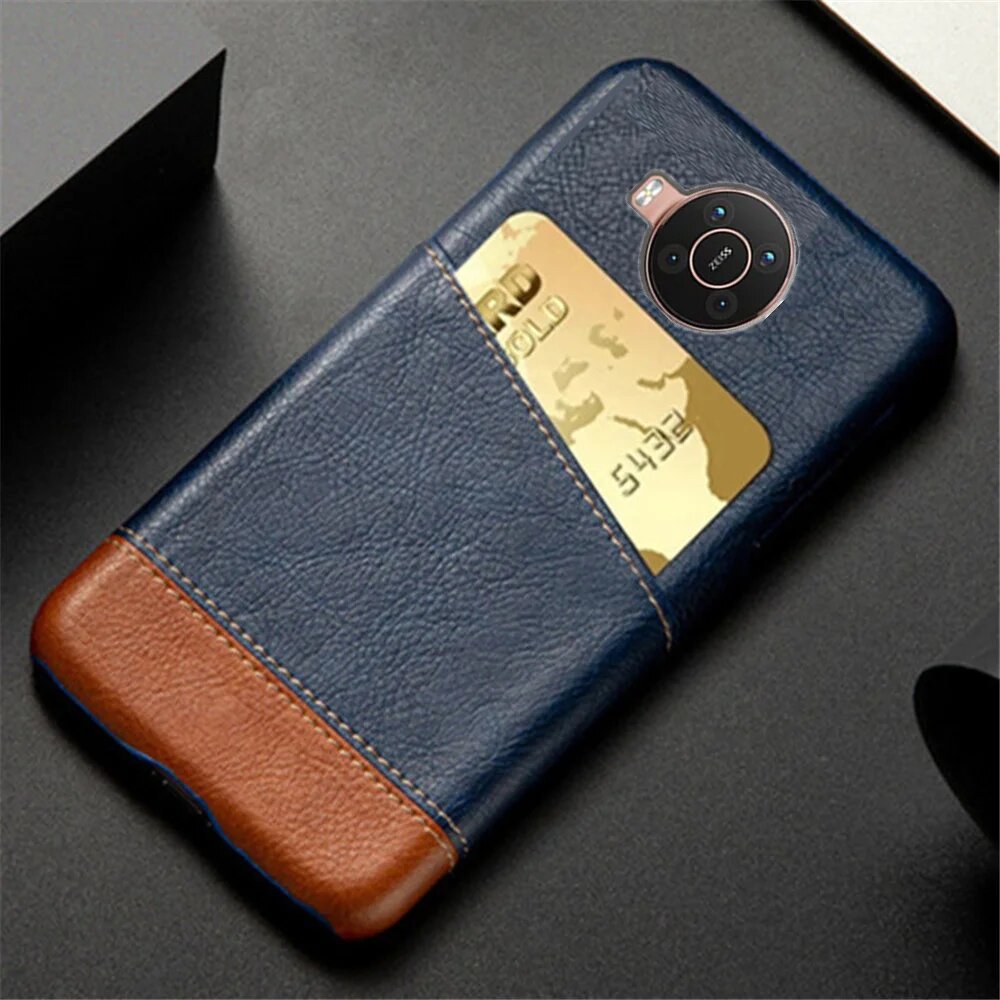 Тонкий чехол для Nokia X10 X20 Nokia G20, слот для карт, чехол из Blue-Brown, For Nokia X20