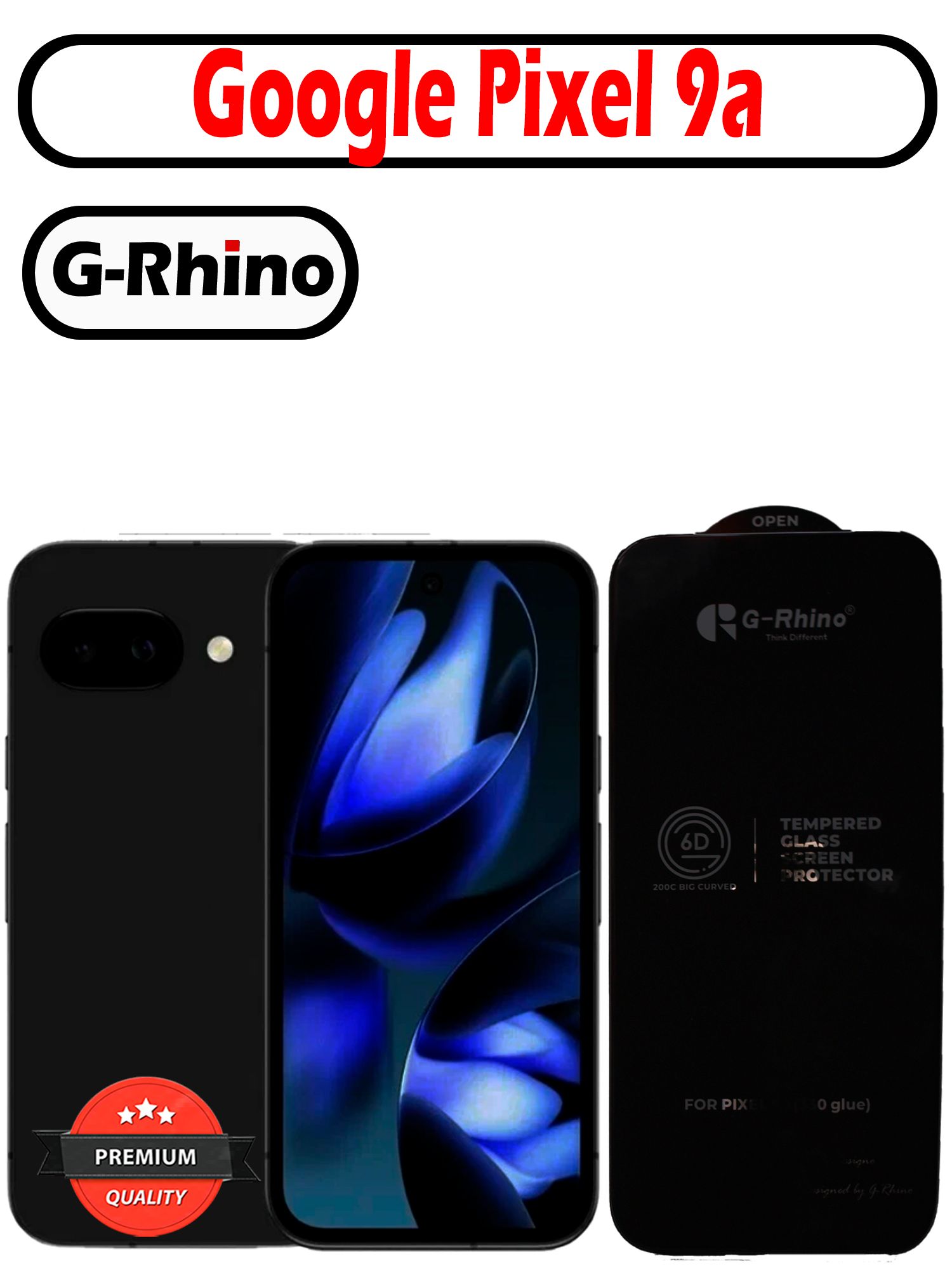 Защитное стекло G-Rhino для Google Pixel 9a / Pixel 10a