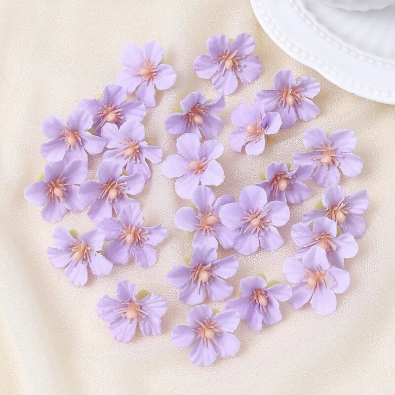 Искусственные цветы ромашки шелковые 30/50 шт. 50PCS, Purple