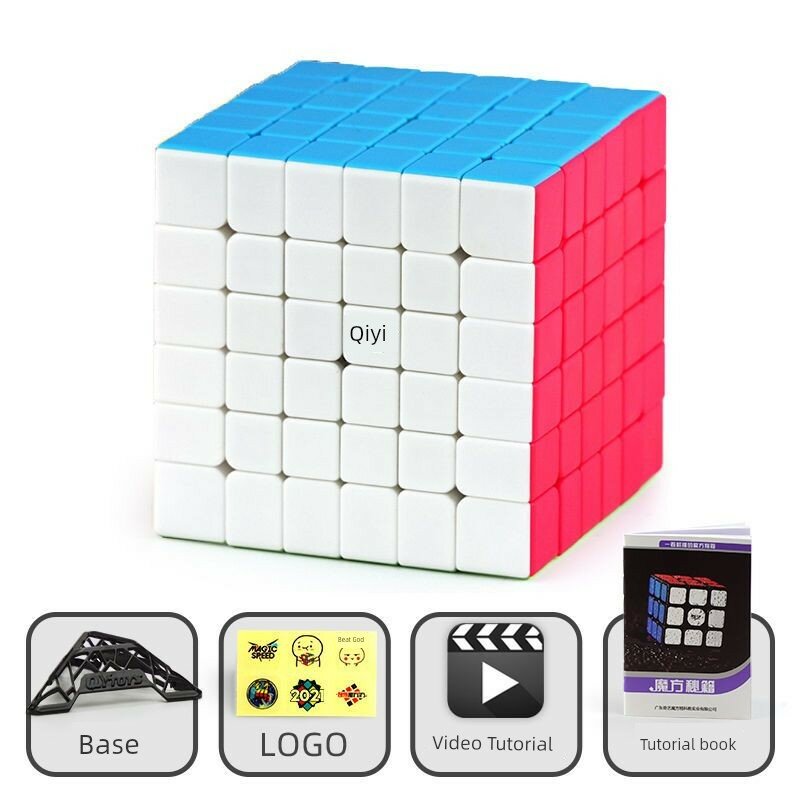 QiYi Qifan Немагнитный 6x6 Скоростной Куб, Цветная Версия для Соревнований