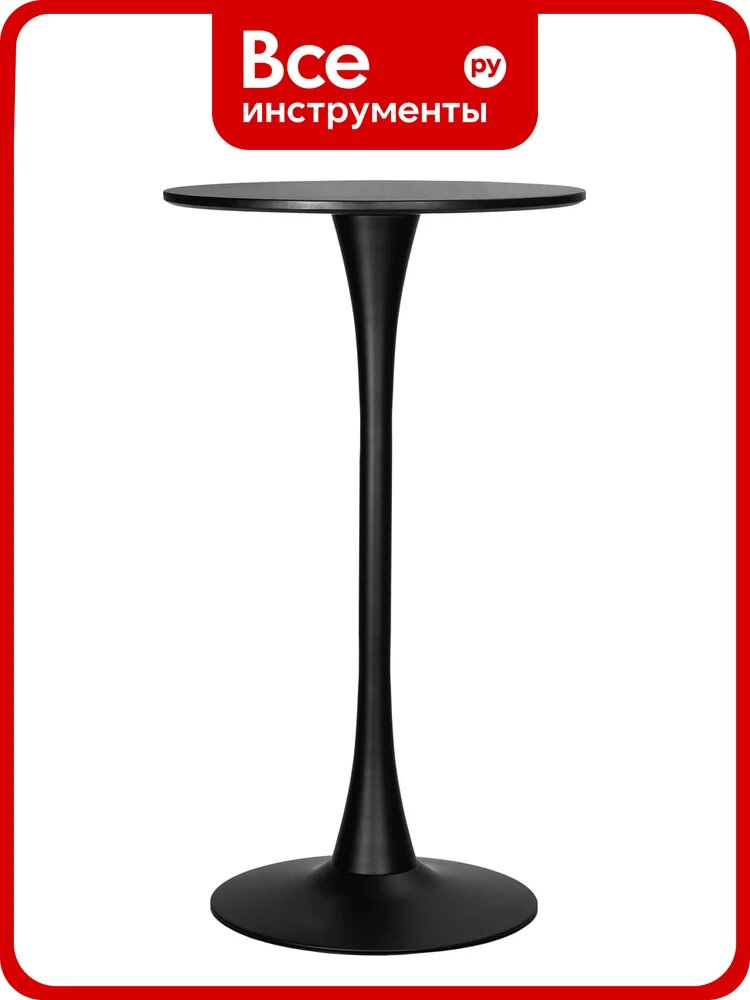 Стол барный DOBRIN MIA BAR черная столешница, черное основание LMZL-TD09_B-M_MDF-black